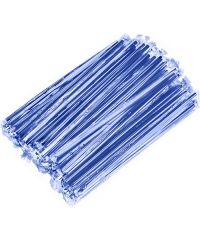 Пластиковые трубочки Бариста Синие прямые 240 мм d=8 мм в индивидуальной пленке