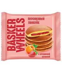 Панкейк Basker Wheels персиковый с клубничной начинкой 36 г