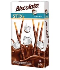 Палочки бисквитные Biscolata Stix мол. шоколад с кокосом 32 г
