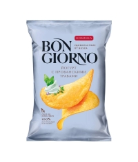 Чипсы картофельные BON GIORNO Йогурт с прованскими травами 80 г