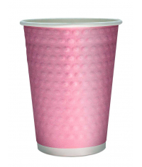 Бумажный 2-слойный стакан Bubbles Розовый d=90 300 мл
