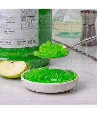 Кусочки кокоса в сиропе Bubble Tea Зеленое Яблоко 3800 г