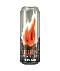 Энергетический напиток Burn Peach Zero Sugar 449 мл ж/б
