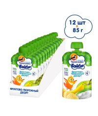Пюре детское Черноголовка Бейби Фруктово-творожный десерт 85 г пауч