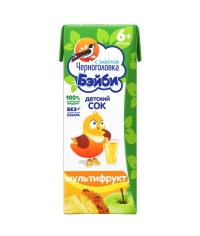 Черноголовка Бейби 100% детский сок Мультифрукт с мякотью 200 мл