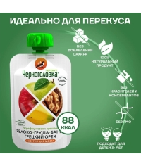 Пюре детское Черноголовка Перекус с Грецким орехом 85 г пауч