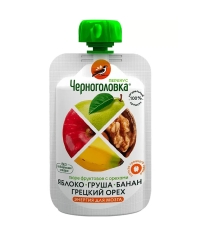Пюре детское Черноголовка Перекус с Грецким орехом 85 г пауч
