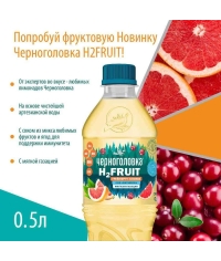 Черноголовка H2FRUIT Грейпфрут Клюква 500 мл ПЭТ