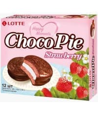 Lotte Choco Pie Strawberry Клубника 28 г bigpack