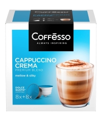 Coffesso кофе-капсулы Dolce Gusto CAPPUCCINO CREMA 8+8 капсул