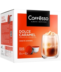 Coffesso кофе-капсулы Dolce Gusto DOLCE CARAMEL 8+8 капсул