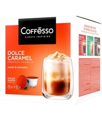 Coffesso кофе-капсулы Dolce Gusto DOLCE CARAMEL 8+8 капсул