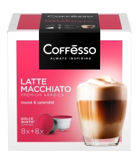 Coffesso кофе-капсулы Dolce Gusto LATTE MACCHIATO 8+8 капсул