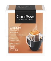 Кофе молотый Coffesso Crema Delicato 10 дрип пакетов по 9 г (90 г)