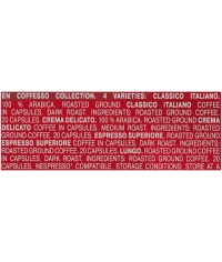 Кофе-капсулы Nespresso Coffesso АССОРТИ 4 вкуса по 5 г коробкой 80 шт.