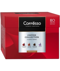 Кофе-капсулы Nespresso Coffesso АССОРТИ 4 вкуса по 5 г коробкой 80 шт.