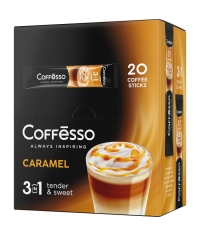 Кофе растворимый Coffesso 3 в 1 Caramel стики 14 г × 20 шт.