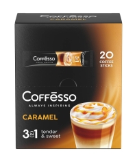 Кофе растворимый Coffesso 3 в 1 Caramel стики 14 г × 20 шт.