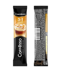 Кофе растворимый Coffesso 3 в 1 Caramel стики 14 г × 20 шт.