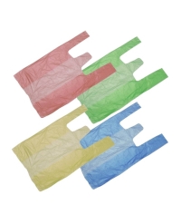 Пакет-майка Цветная ассорти 16+9×28 см