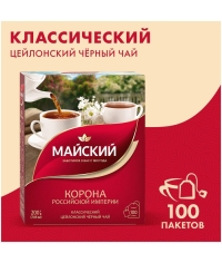 Чай черный Майский Корона Российской империи 100 пак. × 2 г