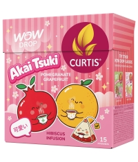 Curtis WOW DROP чай фруктово-травяной AKAI TSUKI каркаде 15 пирам. × 1,5 г