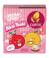 Curtis WOW DROP чай фруктово-травяной AKAI TSUKI каркаде 15 пирам. × 1,5 г
