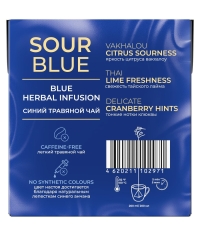 Curtis WOW DROP чай фруктово-травяной SOUR Blue Кислый синий 15 пирам. × 1,5 г