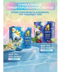 Curtis WOW DROP чай фруктово-травяной SOUR Blue Кислый синий 15 пирам. × 1,5 г