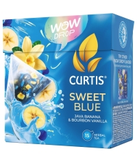 Curtis WOW DROP чай фруктово-травяной SWEET Blue Сладкий синий 15 пирам. × 1,5 г