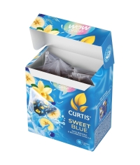 Curtis WOW DROP чай фруктово-травяной SWEET Blue Сладкий синий 15 пирам. × 1,5 г