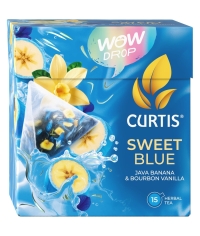 Curtis WOW DROP чай фруктово-травяной SWEET Blue Сладкий синий 15 пирам. × 1,5 г