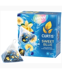 Curtis WOW DROP чай фруктово-травяной SWEET Blue Сладкий синий 15 пирам. × 1,5 г