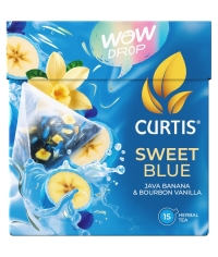 Curtis WOW DROP чай фруктово-травяной SWEET Blue Сладкий синий 15 пирам. × 1,5 г