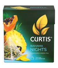 Чай зеленый Curtis BAHAMA NIGHTS ароматизированный с ананасом и экзотическими фруктами 20 пир. × 1,7 г