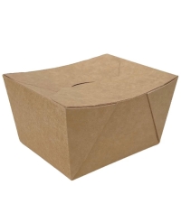 Коробка картонная для фаст-фуда DoECO FOLD BOX 600 Крафт 110×90×73 мм