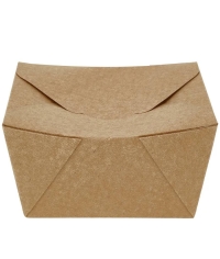 Коробка картонная для фаст-фуда DoECO FOLD BOX 600 Крафт 110×90×73 мм