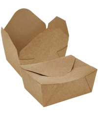 Коробка картонная для фаст-фуда DoECO FOLD BOX 900 Крафт 150×115×70 мм