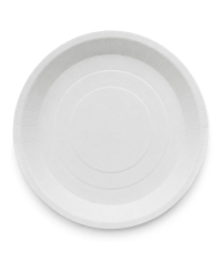 Тарелка бумажная DoECO PLATE 180 W Белая d=180 мм