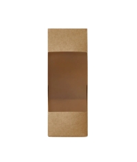 Упаковка для сэндвича DoECO SANDWICH 60 Крафт с окном 127×127×60 мм Упаковка для сэндвича DoECO SANDWICH 60 Крафт с окном 127×127×60 мм