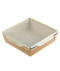 Контейнер бум. DoECO OPSALAD 900 мл белый /крафт 150×150×48 мм Контейнер бум. DoECO OPSALAD 900 мл белый /крафт 150×150×48 мм