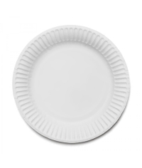 Тарелка бумажная DoECO PLATE W 180 Белая d=180 мм