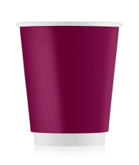 Бумажный 2-слойный стакан ECO CUPS Бордо d=80 250 мл