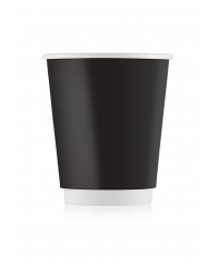 Бумажный 2-слойный стакан ECO CUPS Черный d=80 250 мл
