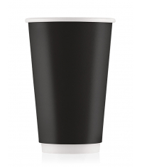 Бумажный 2-слойный стакан EcoCups Черный d=90 350 мл