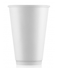 Бумажный 2-слойный стакан ECO CUPS Белый d=90 500 мл