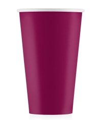 Бумажный стакан ECO CUPS Бордо d=90 450 мл