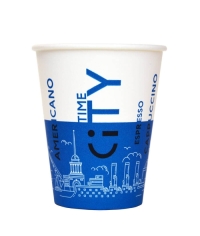 Бумажный стакан EcoCups Д-City Синий d=80 250 мл