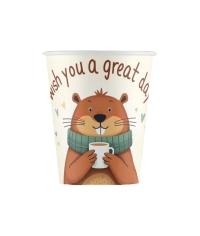 Бумажный стакан EcoCups БОБР d=80 250 мл