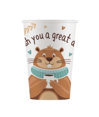 Бумажный стакан EcoCups БОБР d=90 350/400 мл